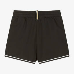 BOSS-Girls Black Viscose Shorts | Childrensalon Outlet