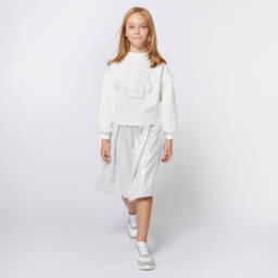 BOSS-Кремовый свитшот из вискозы Double B для девочек | Childrensalon Outlet