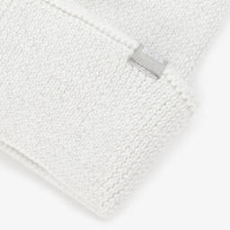 BOSS-Girls Cream Knit Pom-Pom Beanie | Childrensalon Outlet