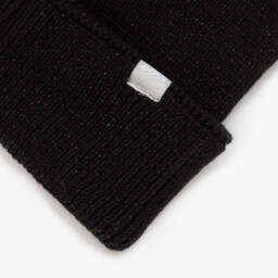 BOSS-Girls Metallic Black Pom Beanie | Childrensalon Outlet