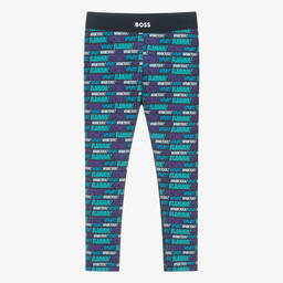 BOSS-Синие легинсы со знаком Бэтмена для девочек | Childrensalon Outlet