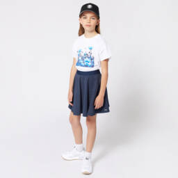 BOSS-Girls Navy Stripe Jersey Dance Skirt | Childrensalon Outlet