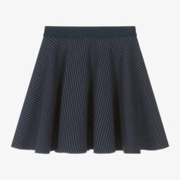 BOSS-Girls Navy Stripe Jersey Dance Skirt | Childrensalon Outlet