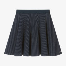 BOSS-Girls Navy Stripe Jersey Dance Skirt | Childrensalon Outlet