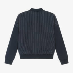 BOSS-Куртка на молнии с синими полосками для девочек | Childrensalon Outlet