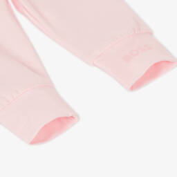 BOSS-Girls Pale Pink Cotton Leggings | Childrensalon Outlet