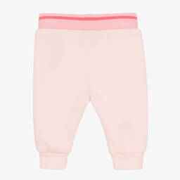 BOSS-Girls Pink Cotton Piqué Joggers | Childrensalon Outlet