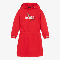 بوس-فستان قطن جيرسي لون أحمر | Childrensalon Outlet