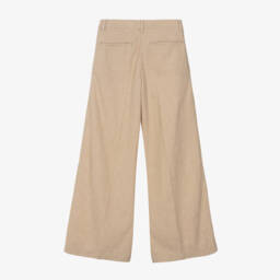 BOSS-Girls Soft Beige Wide-Leg Pants | Childrensalon Outlet