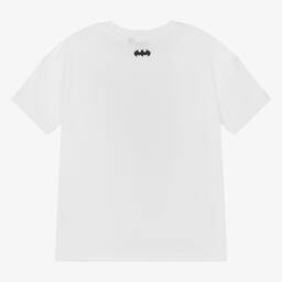 BOSS-تيشيرت قطن لون أبيض للبنات | Childrensalon Outlet