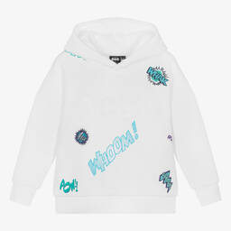 بوس-توب هودي قطن جيرسي لون أبيض للبنات | Childrensalon Outlet
