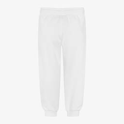 BOSS-Girls White Cotton Joggers | Childrensalon Outlet