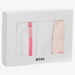 BOSS-Белое платье и розовые легинсы | Childrensalon Outlet