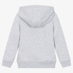 BOSS-Серая худи из меланжевого хлопка | Childrensalon Outlet