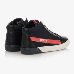 BOSS-Синие высокие кроссовки | Childrensalon Outlet