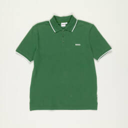 BOSS-Preloved Boys Green Cotton Polo Shirt (12 years) | Childrensalon Outlet