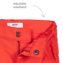 BOSS-Red Cotton Trousers | Childrensalon Outlet