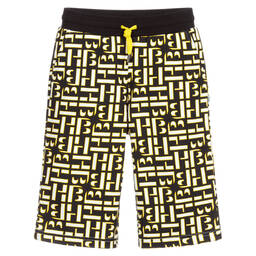 BOSS-Черные шорты с логотипом для подростков | Childrensalon Outlet