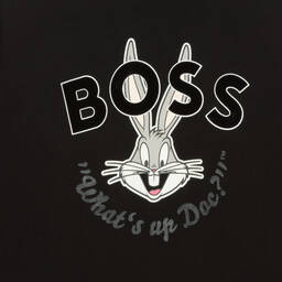 BOSS-Teen Black Looney Tunes™ Logo Top | Childrensalon Outlet