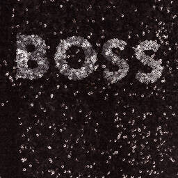 BOSS-Teen Black Sequin Logo Dress | Childrensalon Outlet