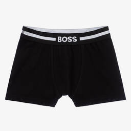 BOSS-Черные и белые трусы-боксеры (2шт.) | Childrensalon Outlet