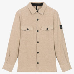 BOSS-Бежевая рубашка для мальчиков | Childrensalon Outlet