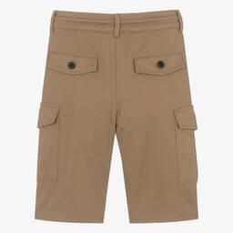 BOSS-Teen Boys Beige Viscose Cargo Shorts | Childrensalon Outlet