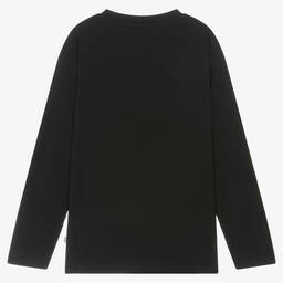 بوس-توب بطبعة مونوغرام قطن لون أسود تينز ولادي | Childrensalon Outlet