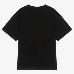 BOSS-Черная хлопковая футболка | Childrensalon Outlet