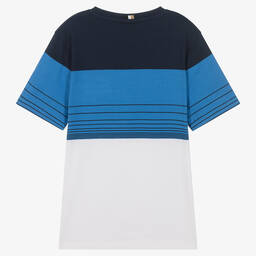 BOSS-Голубая футболка с цветовыми блоками | Childrensalon Outlet