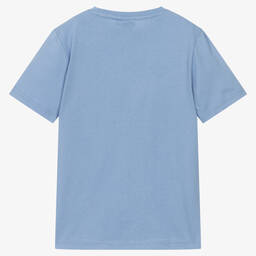 BOSS-تيشيرت تينز ولادي قطن لون أزرق | Childrensalon Outlet