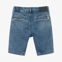 بوس-شورت تينز ولادي قطن دنيم جيرسي لون أزرق | Childrensalon Outlet