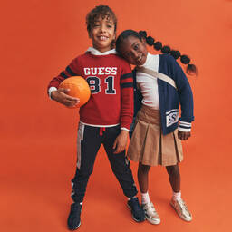 BOSS-Teen Boys Blue Logo Trainers | Childrensalon Outlet