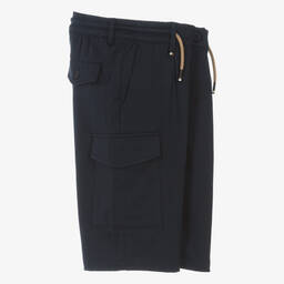 BOSS-Teen Boys Blue Viscose Cargo Shorts | Childrensalon Outlet