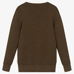 BOSS-Коричневый джемпер с тиснением для мальчиков-подростков | Childrensalon Outlet