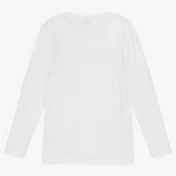 BOSS-Белый хлопковый топ для мальчиков-подростков | Childrensalon Outlet