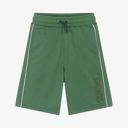 BOSS-Teen Boys Green Jersey Shorts | Childrensalon Outlet