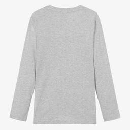 BOSS-Серый хлопковый топ для мальчиков | Childrensalon Outlet