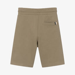 BOSS-Хлопковые шорты цвета хаки | Childrensalon Outlet