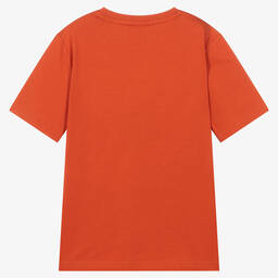 BOSS-Оранжевая хлопковая футболка для мальчиков-подростков | Childrensalon Outlet