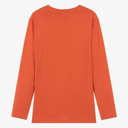BOSS-Teen Boys Orange Cotton Top | Childrensalon Outlet