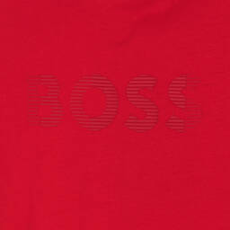 BOSS-Красная хлопковая футболка | Childrensalon Outlet