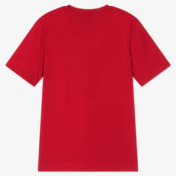 BOSS-Красная хлопковая футболка | Childrensalon Outlet