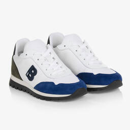 BOSS-Белые парусиновые кроссовки | Childrensalon Outlet