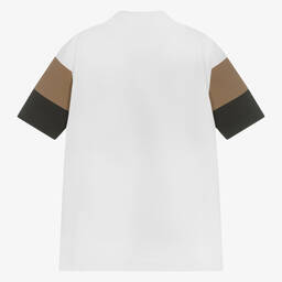 BOSS-Белая рубашка поло из хлопка для мальчиков-подростков | Childrensalon Outlet