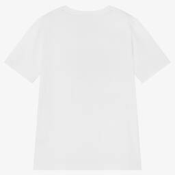 BOSS-Белая хлопковая футболка для мальчиков-подростков | Childrensalon Outlet