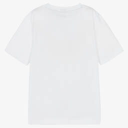 BOSS-Белая хлопковая футболка для мальчиков-подростков | Childrensalon Outlet