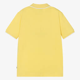 BOSS-توب بولو قطن بيكيه لون أصفر للمراهقين | Childrensalon Outlet