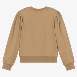 BOSS-Teen Girls Beige Milano Jersey Sweatshirt | Childrensalon Outlet