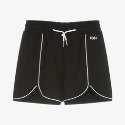 BOSS-Teen Girls Black Milano Jersey Shorts | Childrensalon Outlet